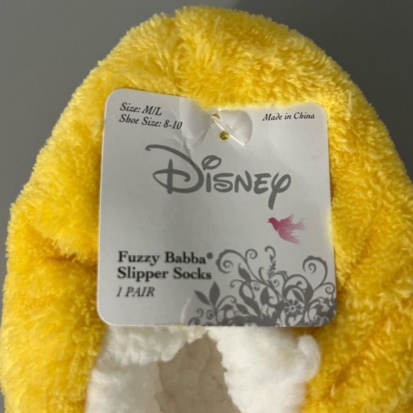 DISNEY FUZZY BABBA SLIPPER SOCKS SZ MED/ LRG. Shoe 8-10 adult - Picture 3 of 5